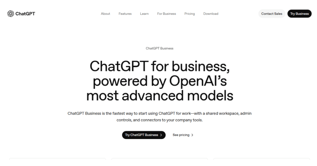 Business professional using ChatGPT-style AI interface to generate content for business and marketing tasks