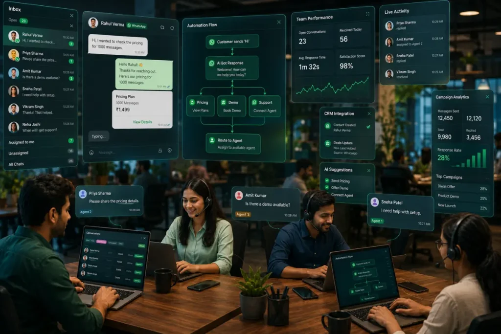WhatsApp API multi-agent team inbox and multi-organisation dashboard — Wapilot India 2026